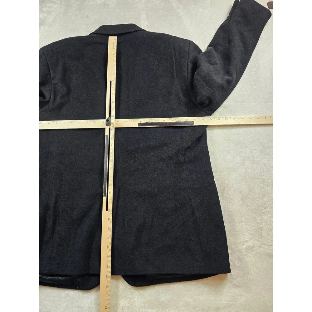 Club Room Silk Cashmere Blazer Mens 46R Black Two Button Wool Soft! Sport Coat
